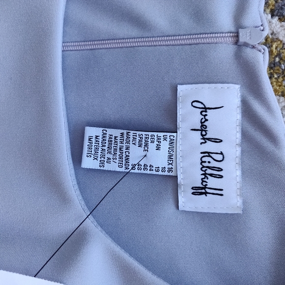 Joseph Ribkroff grey and floral party dress - Picture 4 of 5